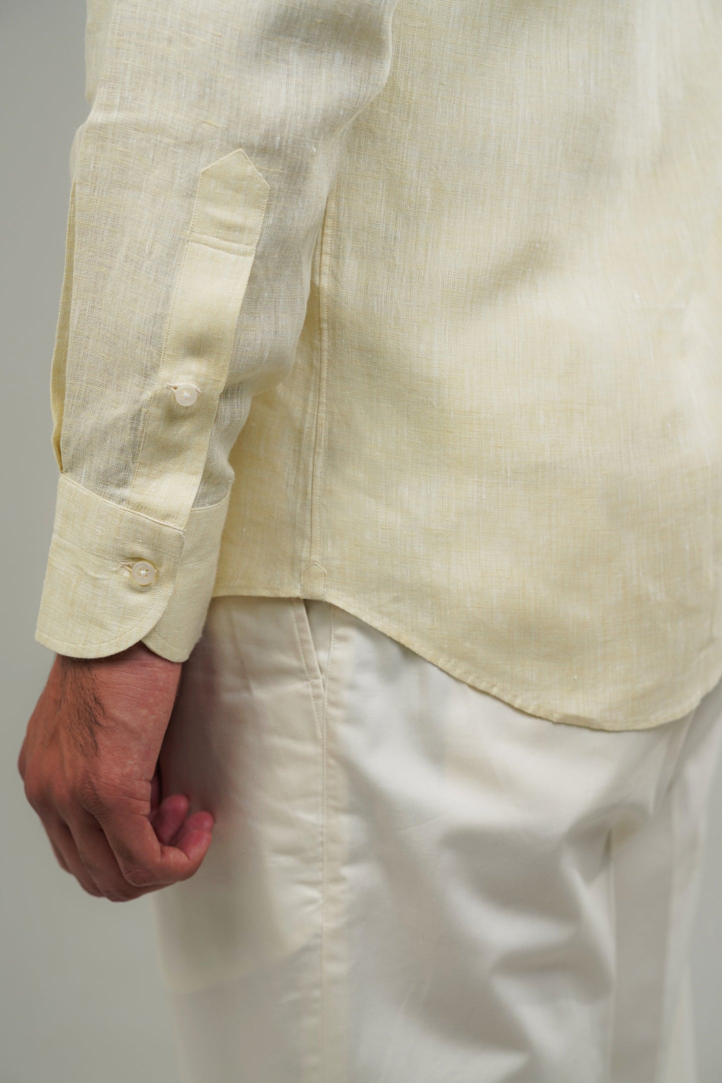 Lime Yellow One Piece Linen Shirt